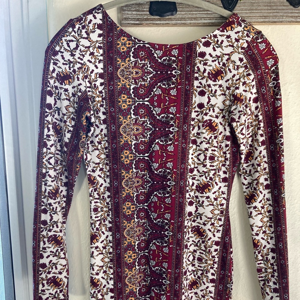 Long sleeve mini dress